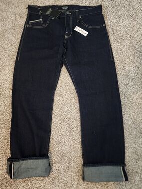 🔥SELVEGE NWT 🎸Rock & Republic Limited Edition Jeans Dark Wash 34X30 grunge